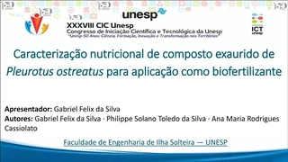 Slide de abertura da apresentação no XXXVIII CIC Unesp